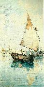 Carl Larsson segelekor vid sydlandsk stad Spain oil painting artist